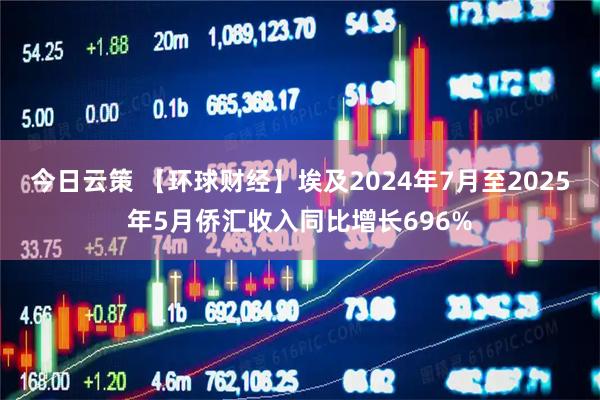 今日云策 【环球财经】埃及2024年7月至2025年5月侨汇收入同比增长696%